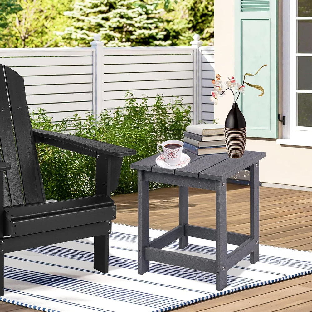 LZRS Adirondack Outdoor Side Table – Durable Weather-Resistant HDPE Patio End...