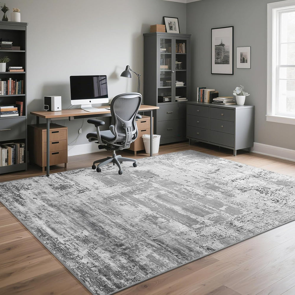 HOMORE 6x9 Area Rug Grey Rugs for Living Room Modern Carpet for Bedroom
