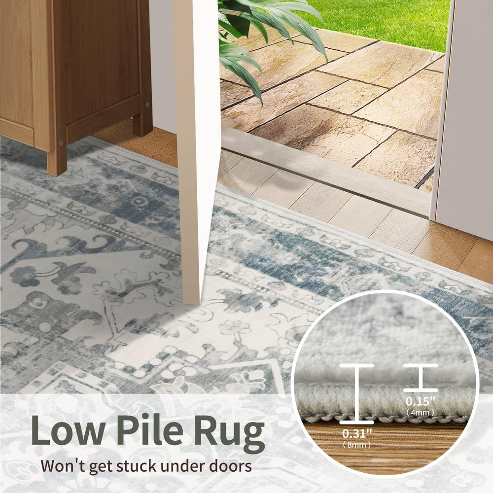 Rugxara 8x10 Area Rugs,Large Rugs for Living Room(Blue)