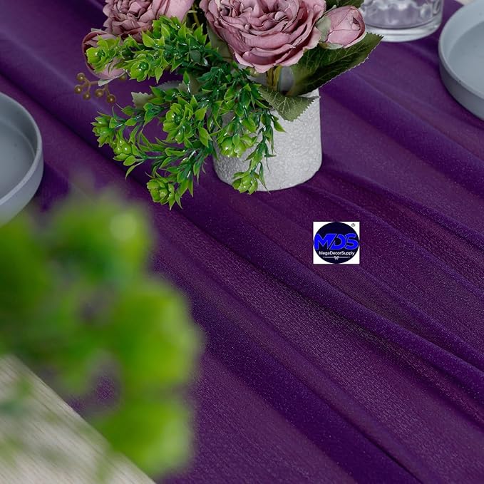 MDS Halloween Chiffon Table Runner - 5 Pack, 29 x 170 Inches, 14ft Each - She...