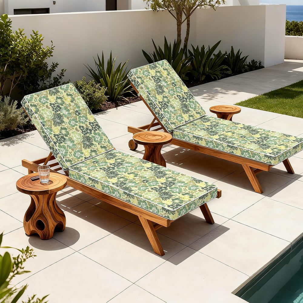 Outdoor Chaise Lounge Cushion 72 x 21 x 3 Inch, Fade Resistant & Waterpro...