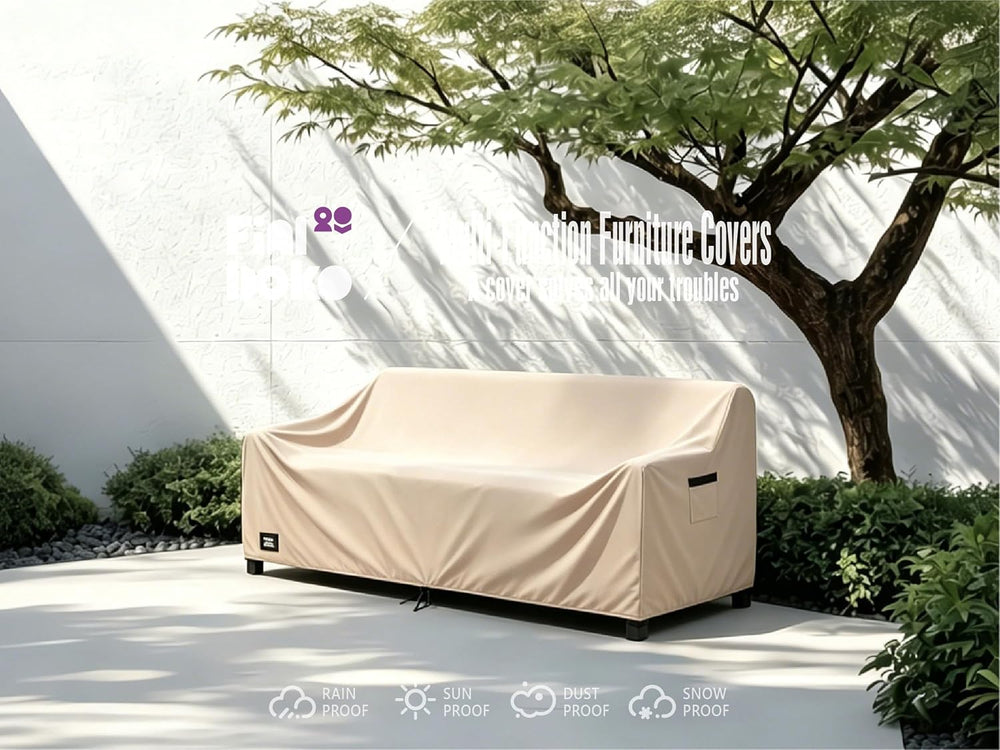3-Seater Outdoor Sofa Cover, 79Wx38Dx35H inches Outdoor Furniture Covers Wate...