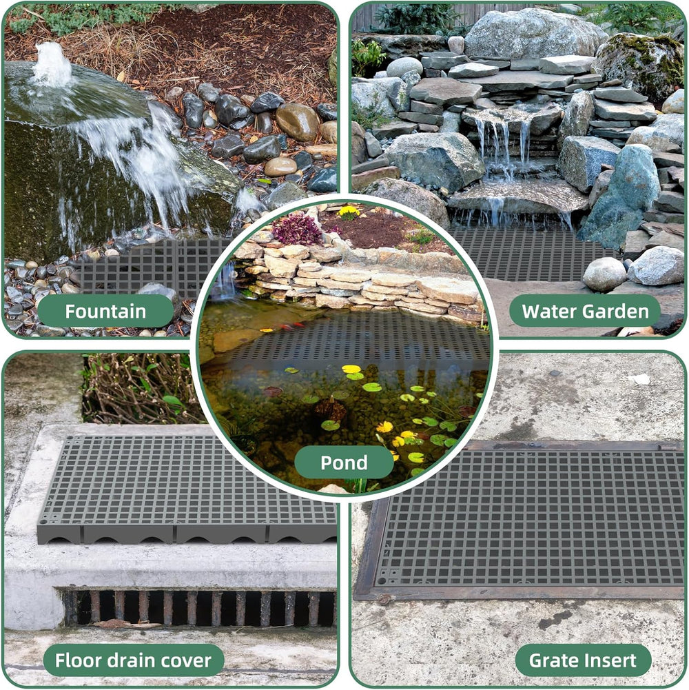 3 Pack 24" x 12" Heavy Duty Fountain Basin Grate, Hide Reservoir Gr...