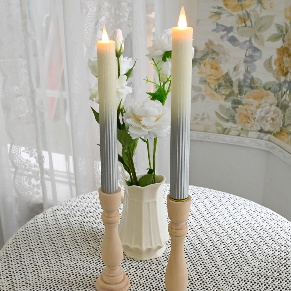 Flameless Taper Candles Flickering with Remote and Timer, 3D Moving Flame Tap...