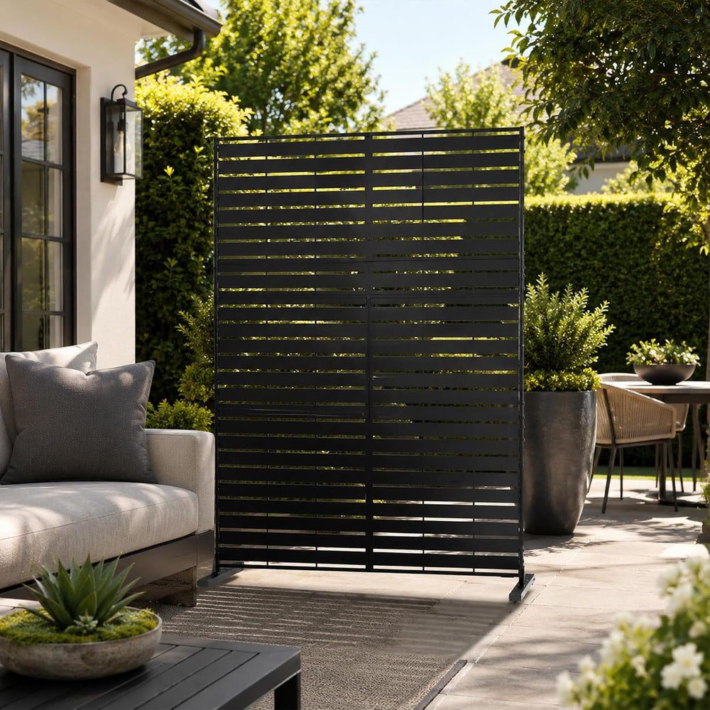 Kozyard Metal Privacy Screen 74" H x 47.2" W Decorative Outdoor Div...