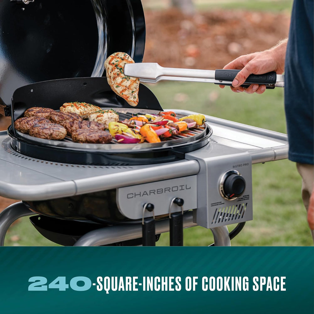 Charbroil Bistro Pro 2-in-1 Gas & Charcoal Grill with 240 Sq. In. Cooking...