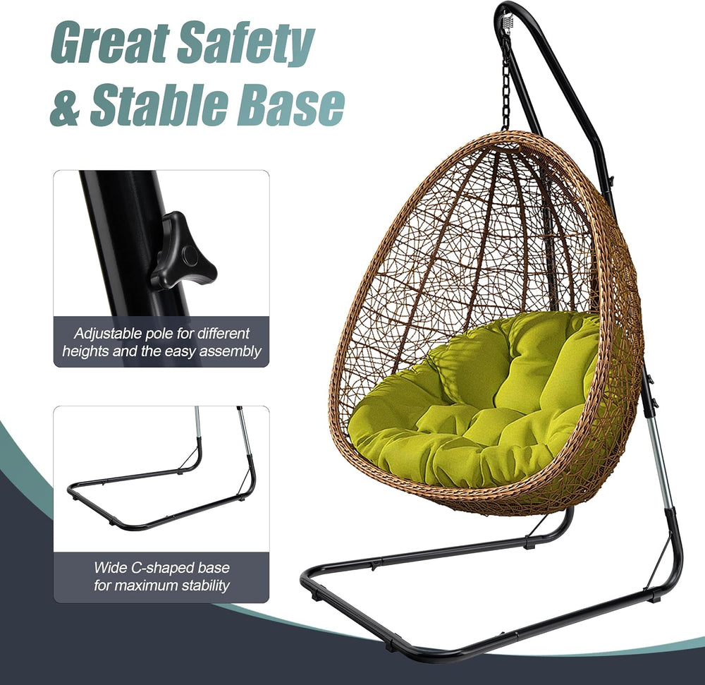 Sorbus Durable Hammock Chair Stand Hanging Chair Stand- Heavy Duty Steel Sens...