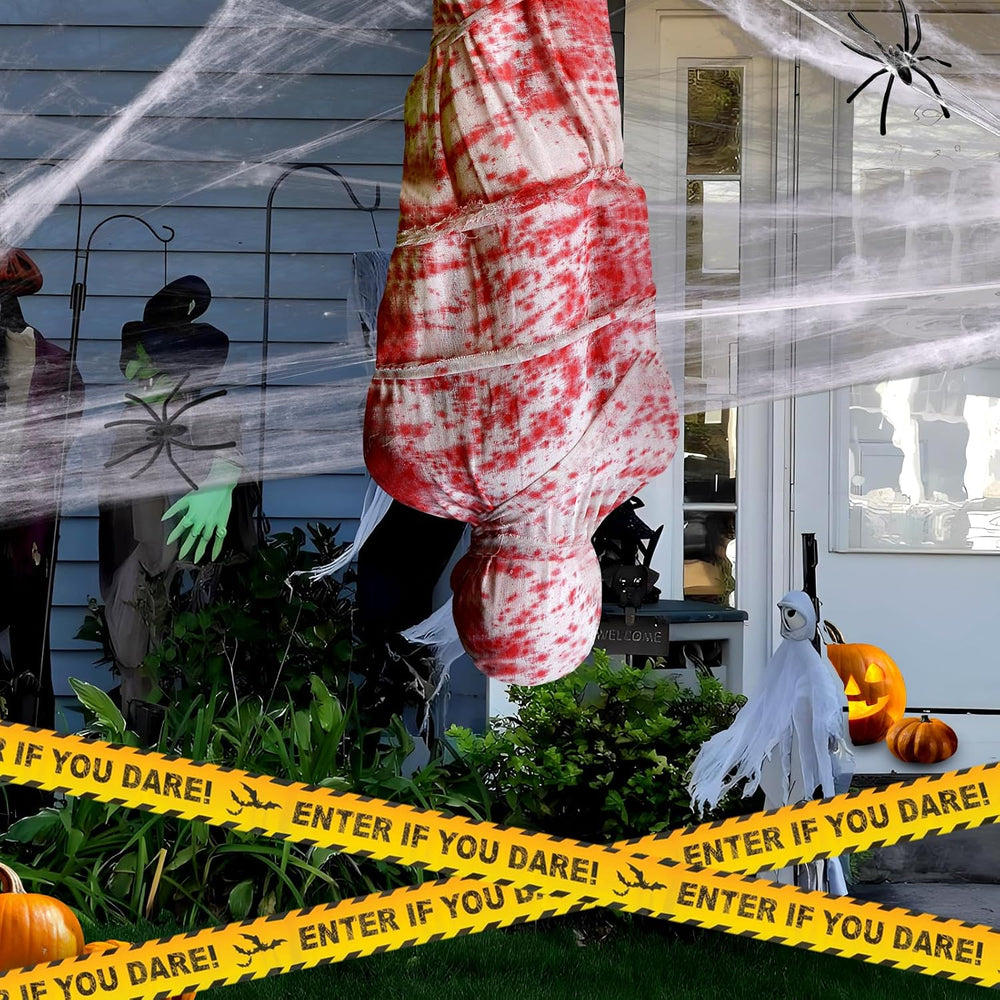 2 Packs 6ft Dead Body Bags Hanging Corpse Props Scary Halloween Decorations