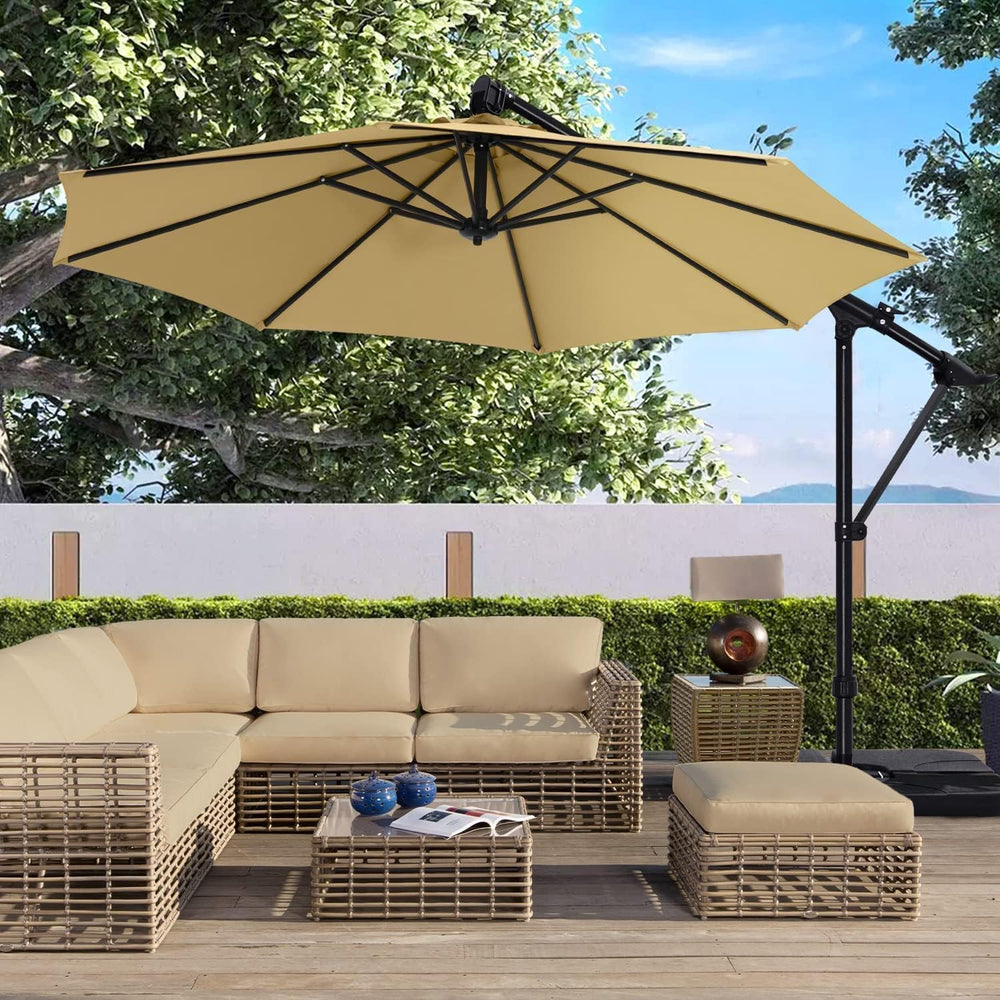 ABCCANOPY 10FT Cantilever Offset Hanging Patio Umbrella