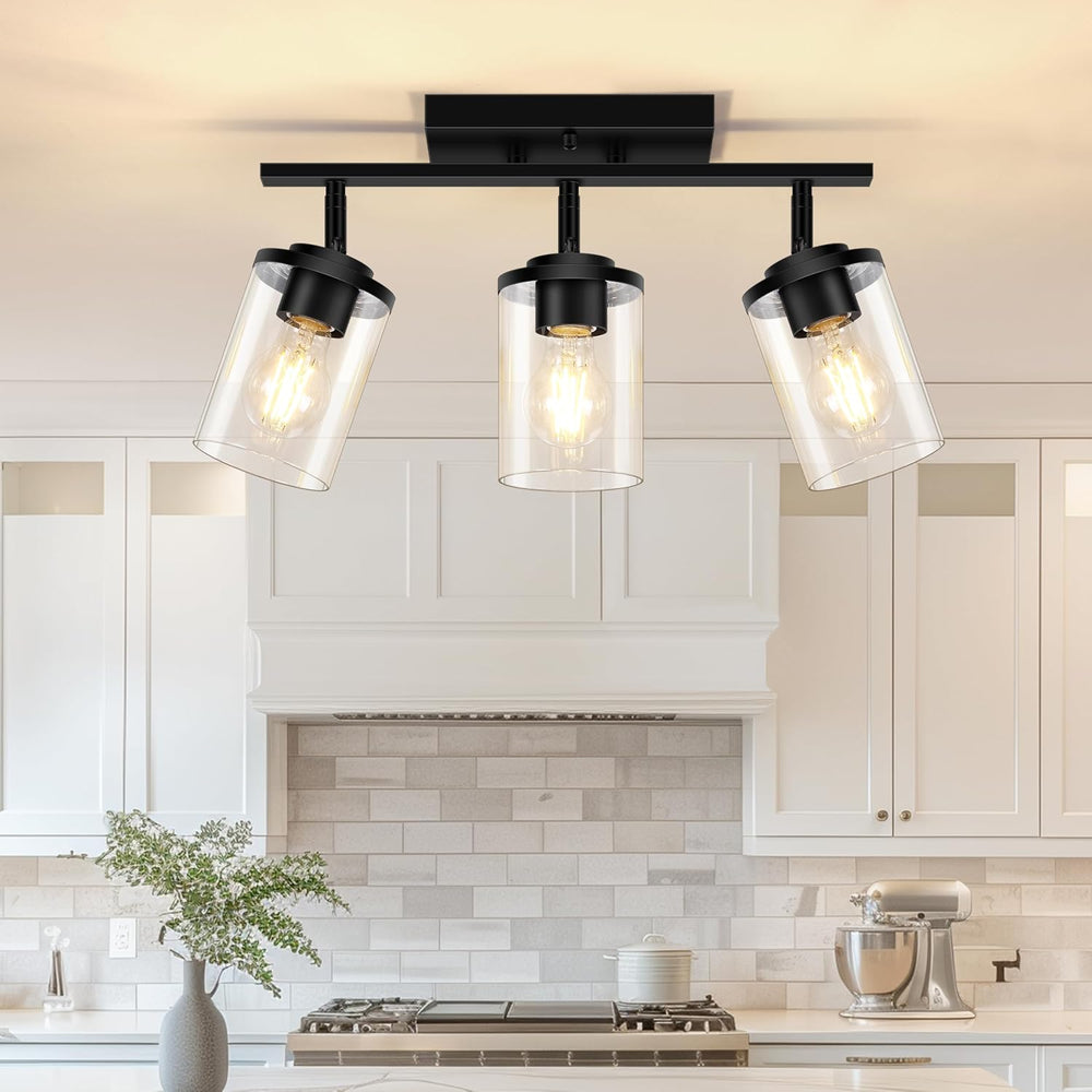 FadimiKoo 3-Lights Semi Flush Mount Ceiling Light, Adjustable Kitchen Light F...