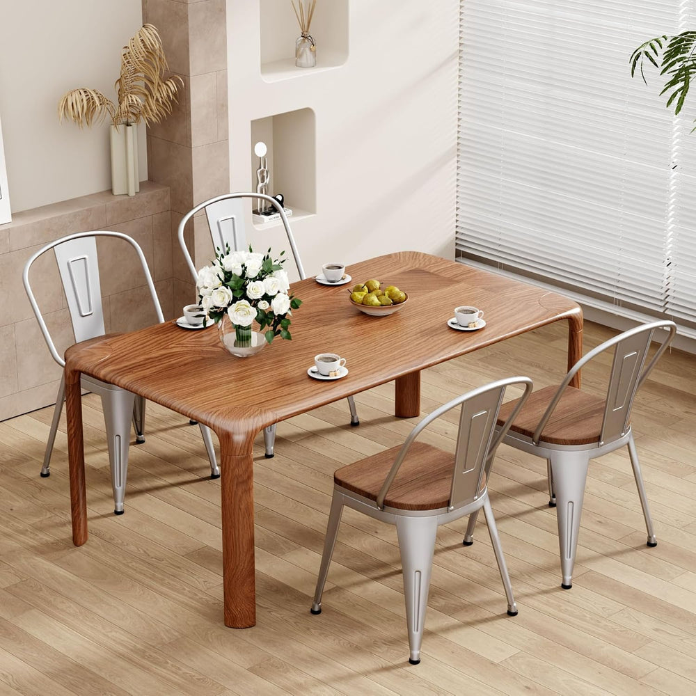 18 Inch Metal Dining Chairs,Arlunar Farmhouse Chairs Set of 4 Black Dining Ro...