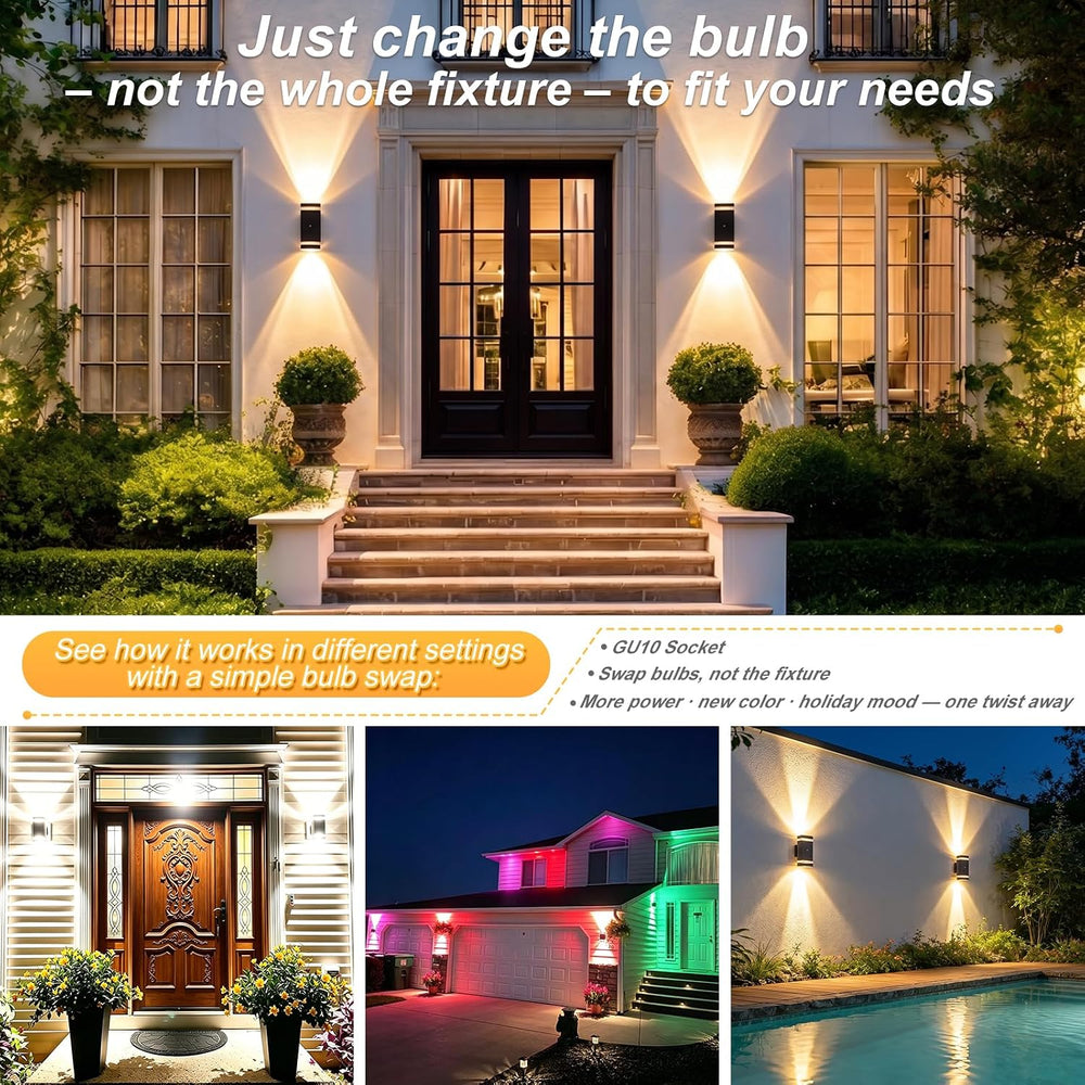 LMP Dusk to Dawn Outdoor Lighting,Aluminum IP65 Waterproof Wall Porch Light