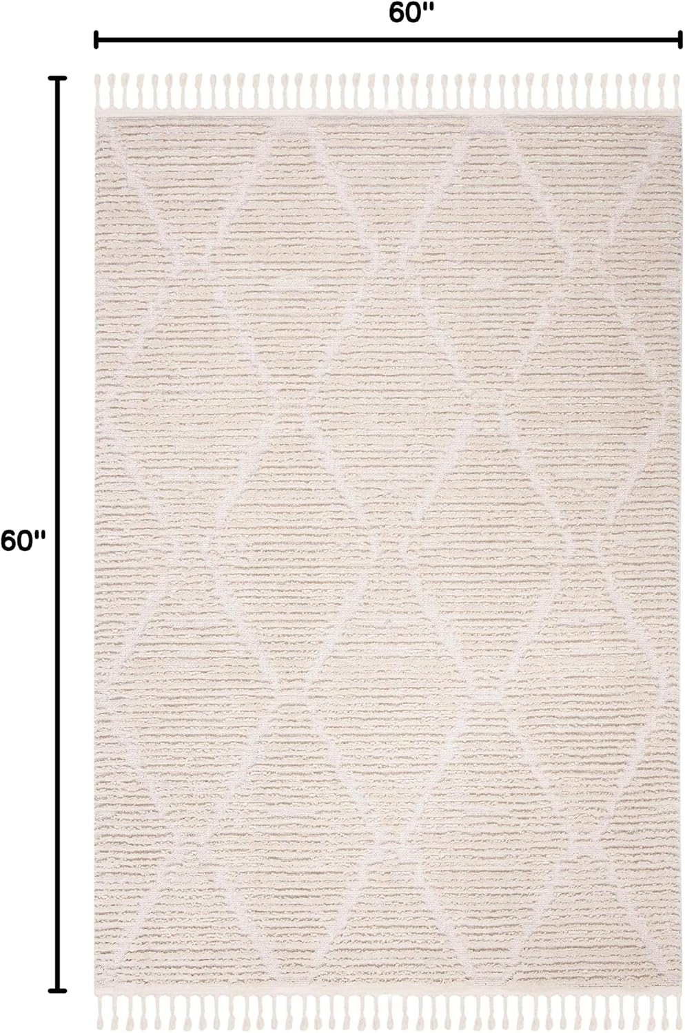 SAFAVIEH Area Rug 10x14 - Marrakesh Collection - Large - Beige, Moroccan Trel...