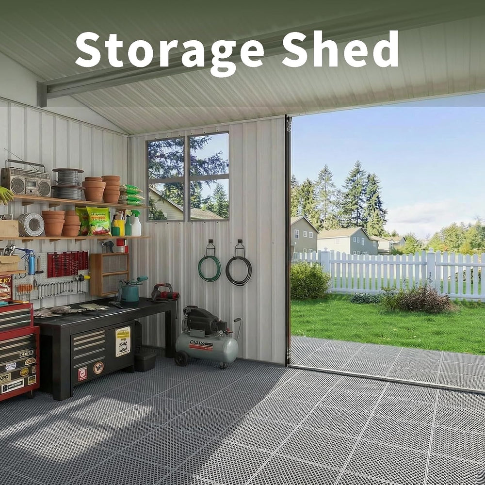 Fast-Drying Outdoor Decking for Garden, Kennel, Storage Shed, Basement, Garag...