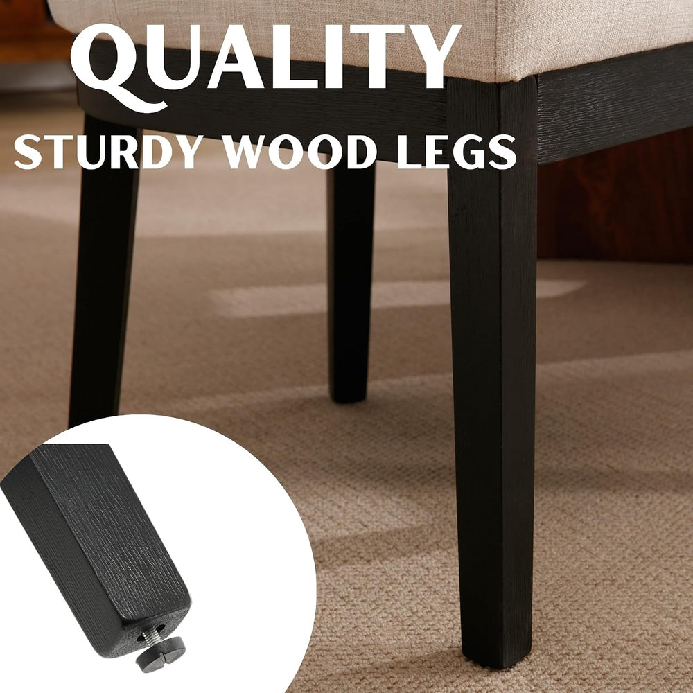 RIVOVA Upholstered Dining Chairs Set of 6, Modern Wooden Dining Room Chair Li...