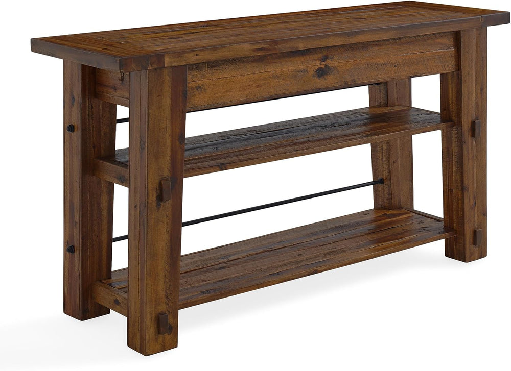 Alaterre Furniture Durango Solid Wood Console Table, Natural, 54”x17”x30”