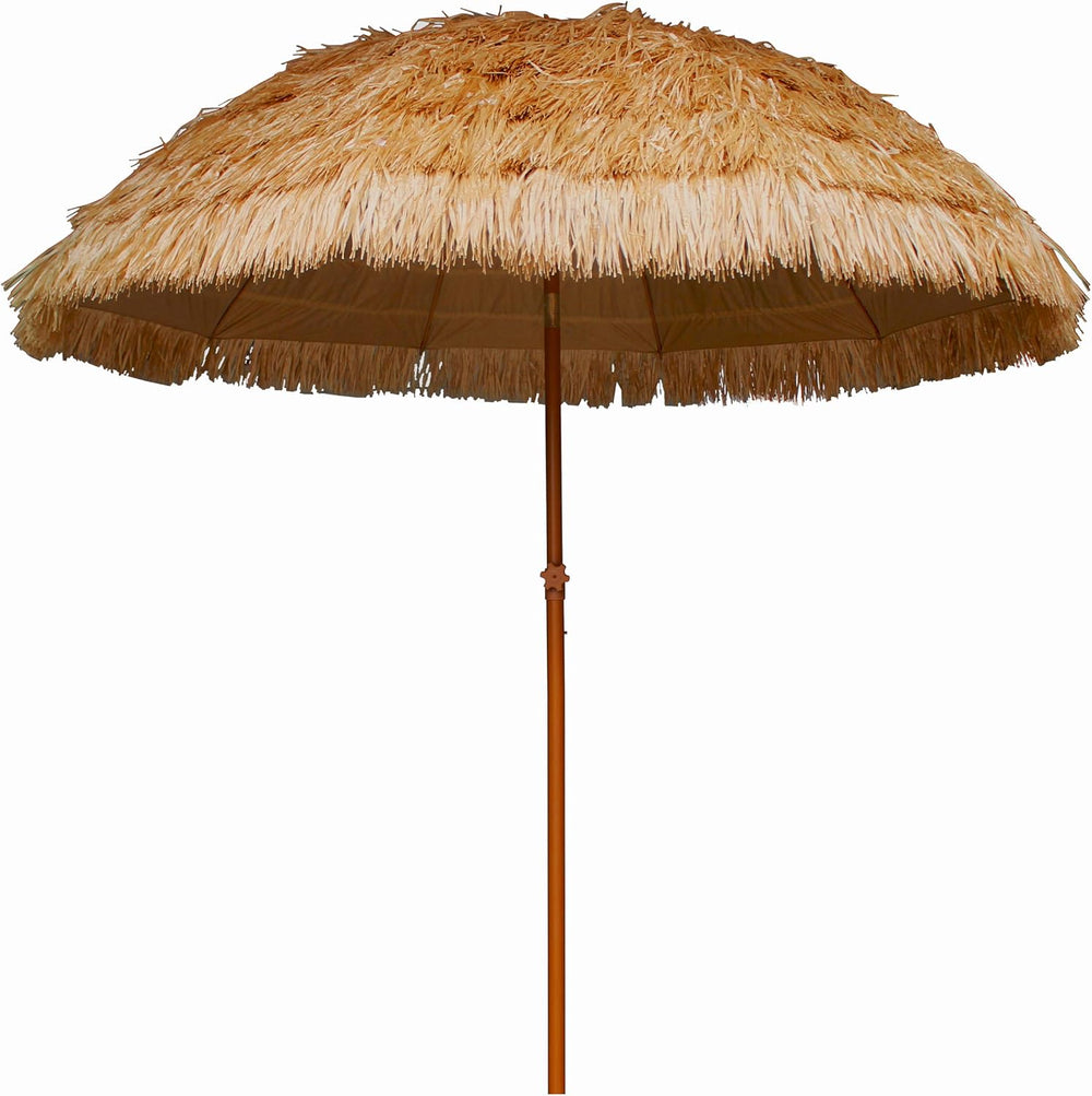 AMMSUN 7.5ft Hula Thatched Tiki Patio Beach Umbrella Hawaiian Style 10 Ribs U...
