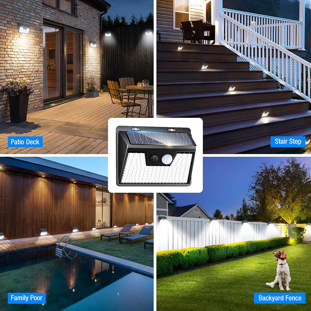 Peasur Solar Lights Outdoor Waterproof [12 Packs/140 LEDs], 3 Lighting Modes ...