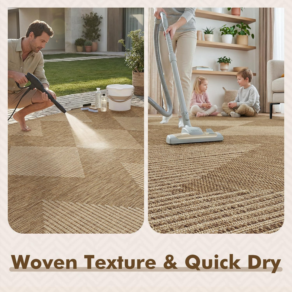MontVoo-Outdoor Rug Carpet Patio Rug 8x10 Polypropylene Indoor Outdoor Rugs f...