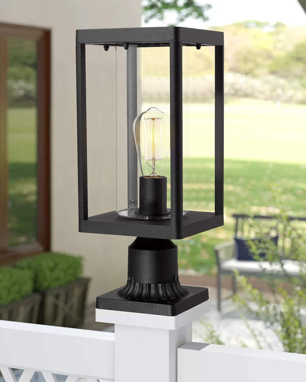 Beionxii Outdoor Post Lantern, 20inch Large Modern Lamp Post Light Fixture Ex...