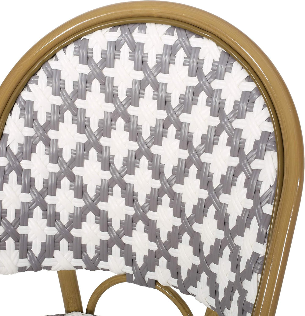 Christopher Knight Home Darcy Outdoor French Bistro Chair (Set of 4), Gray + ...