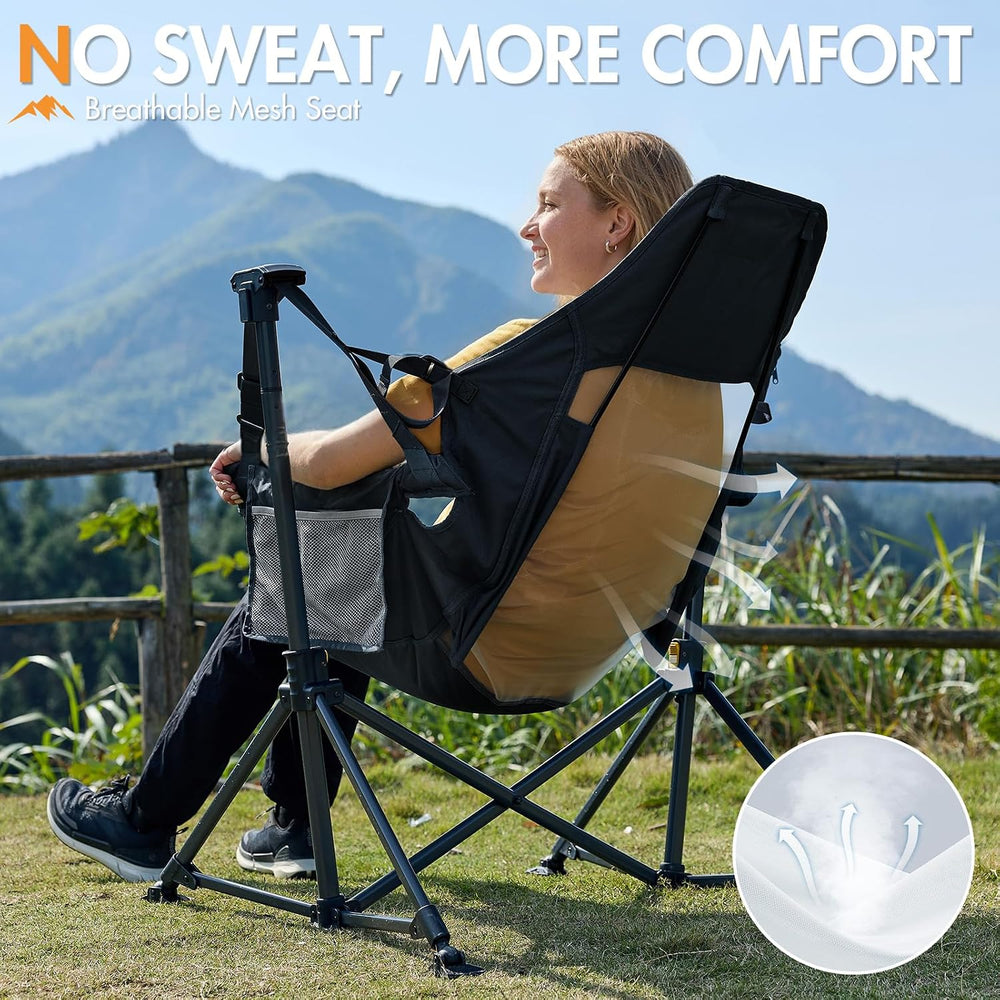 Portal Hammock Camping Chair Heavy Duty 400lbs - Breathable Mesh Outdoor Swin...