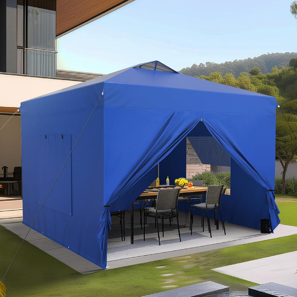Sophia & William Canopy Tent 10x10 Pop Up with Sidewalls,Portable Shade