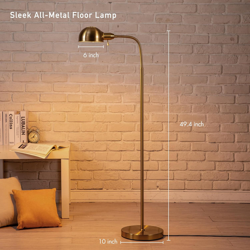 O'Bright Adjustable Floor Lamp with Flexible Gooseneck and Rotatable Shad...