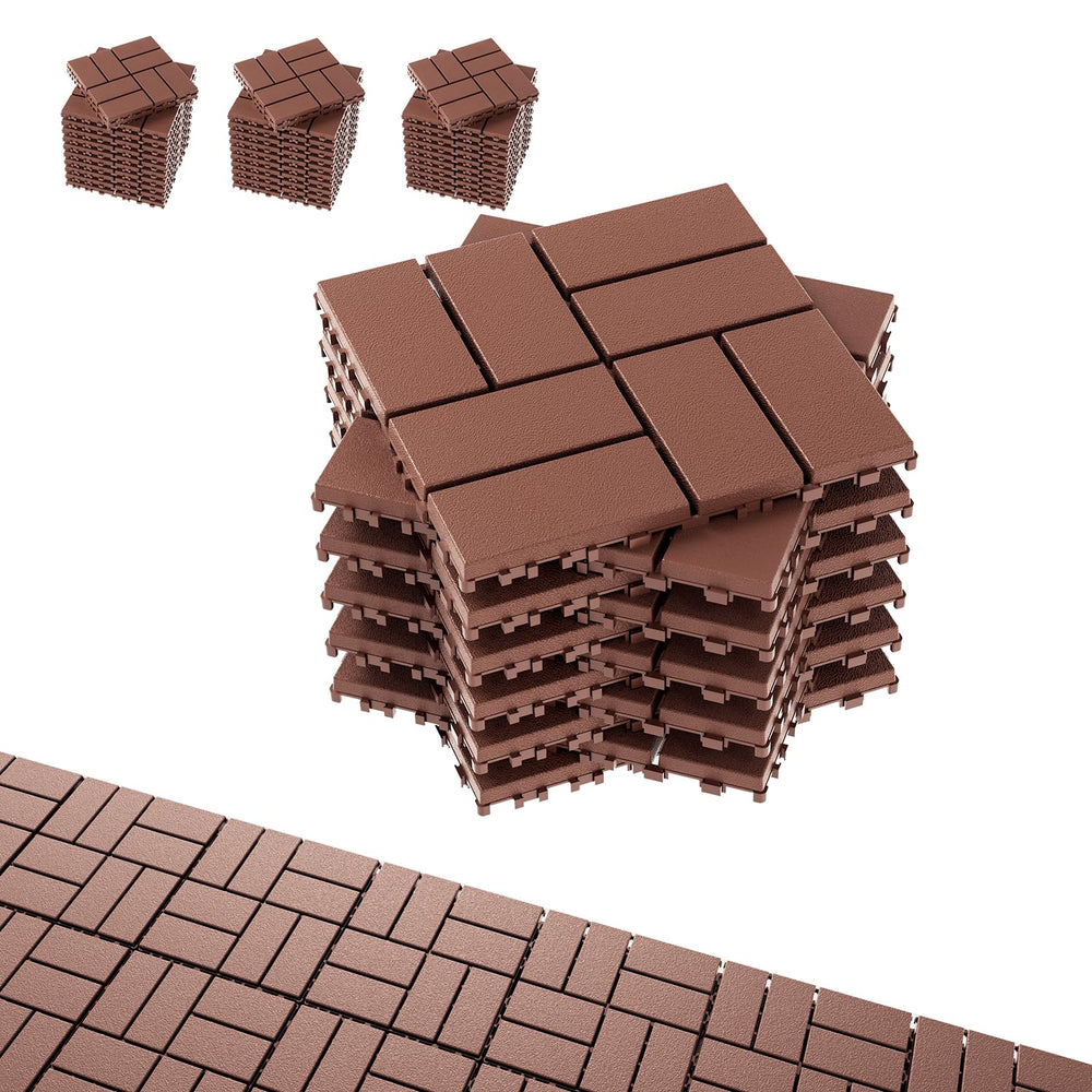Interlocking Deck Tiles, EchoDeck Patio Deck Tiles, 44 Pack Deck Tiles Interl...