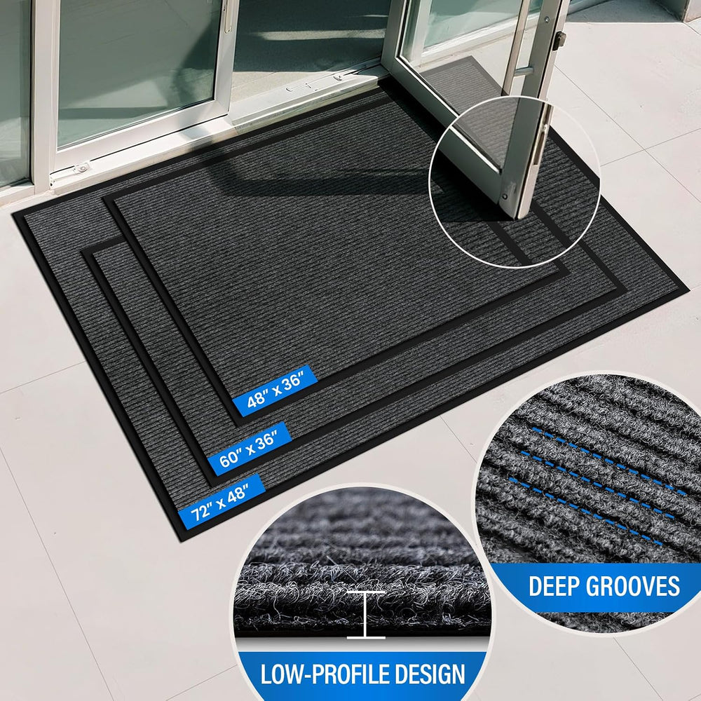 3' X 5' Durable Front Door Mat Indoor Outdoor Entrance, Commercial Do...