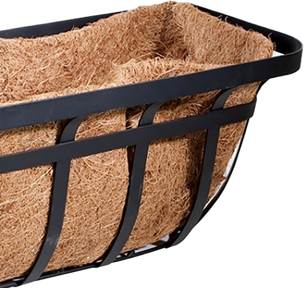 BestNest Panacea 88557 Flat Iron Series Planter Boxes, Black, 30" L, 4 Pack