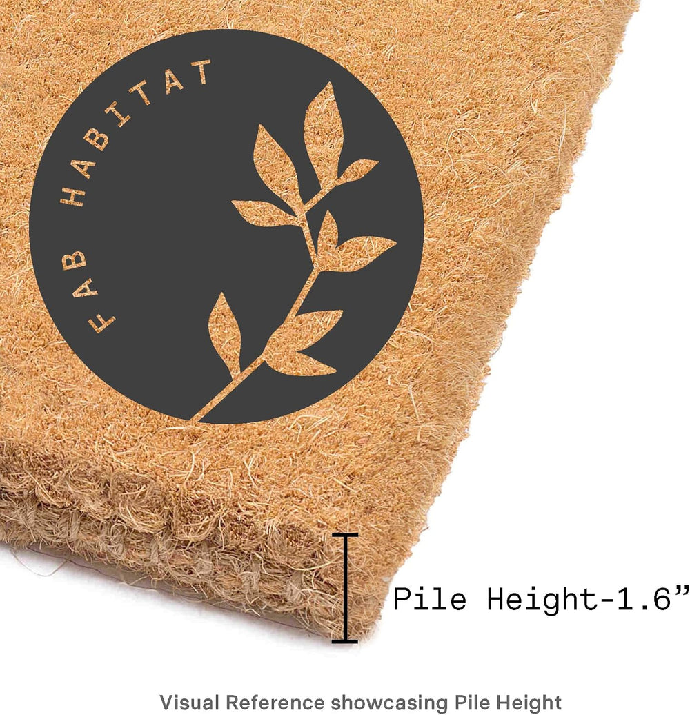 Fab Habitat Geometric Abstract Nature Extra Thick Doormat - Handwoven, Durabl...
