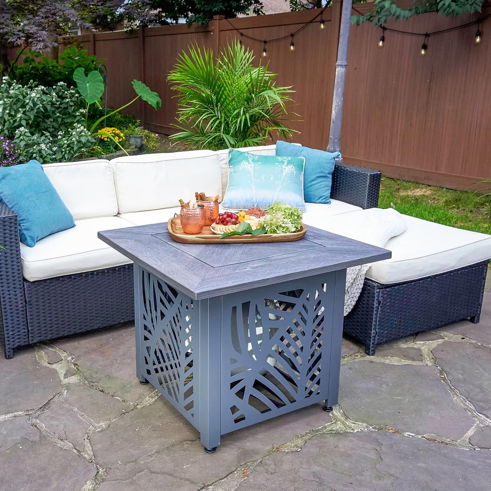 Endless Summer Lindsey 30 in LP Gas Fire Pit Table, Steel Base, GAD15318ES