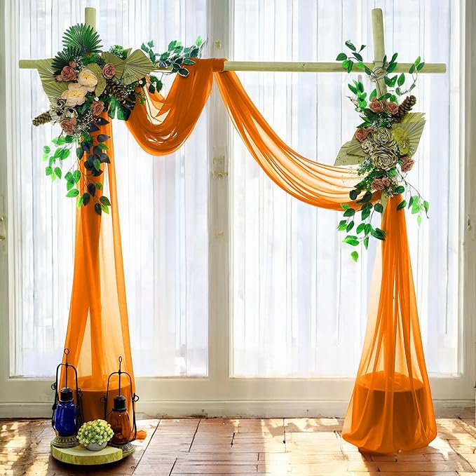 MDS Halloween Chiffon Draping Fabric - 2 Panel, 30" Wide x 30ft Long - S...