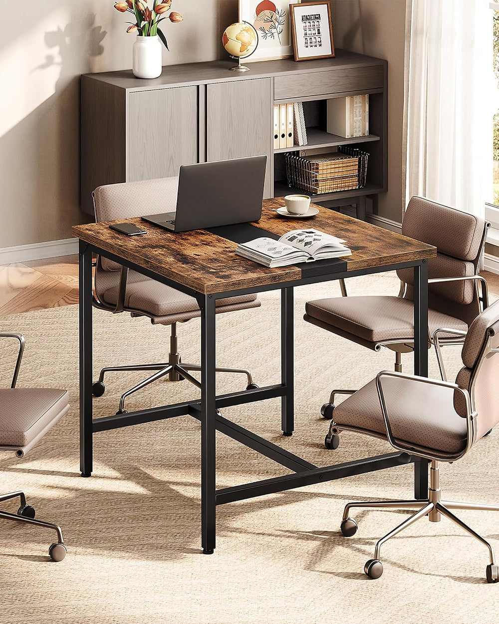 CHOEZON Square Kitchen Dining Table, 29.5'' Dining Table, Small Dinin...