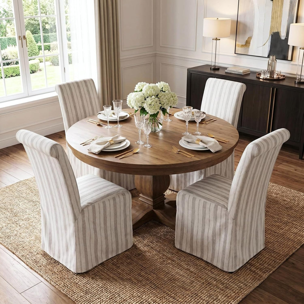 chairus Slipcovered Parsons Dining Chairs Set of 6, Upholstered Dining Room C...
