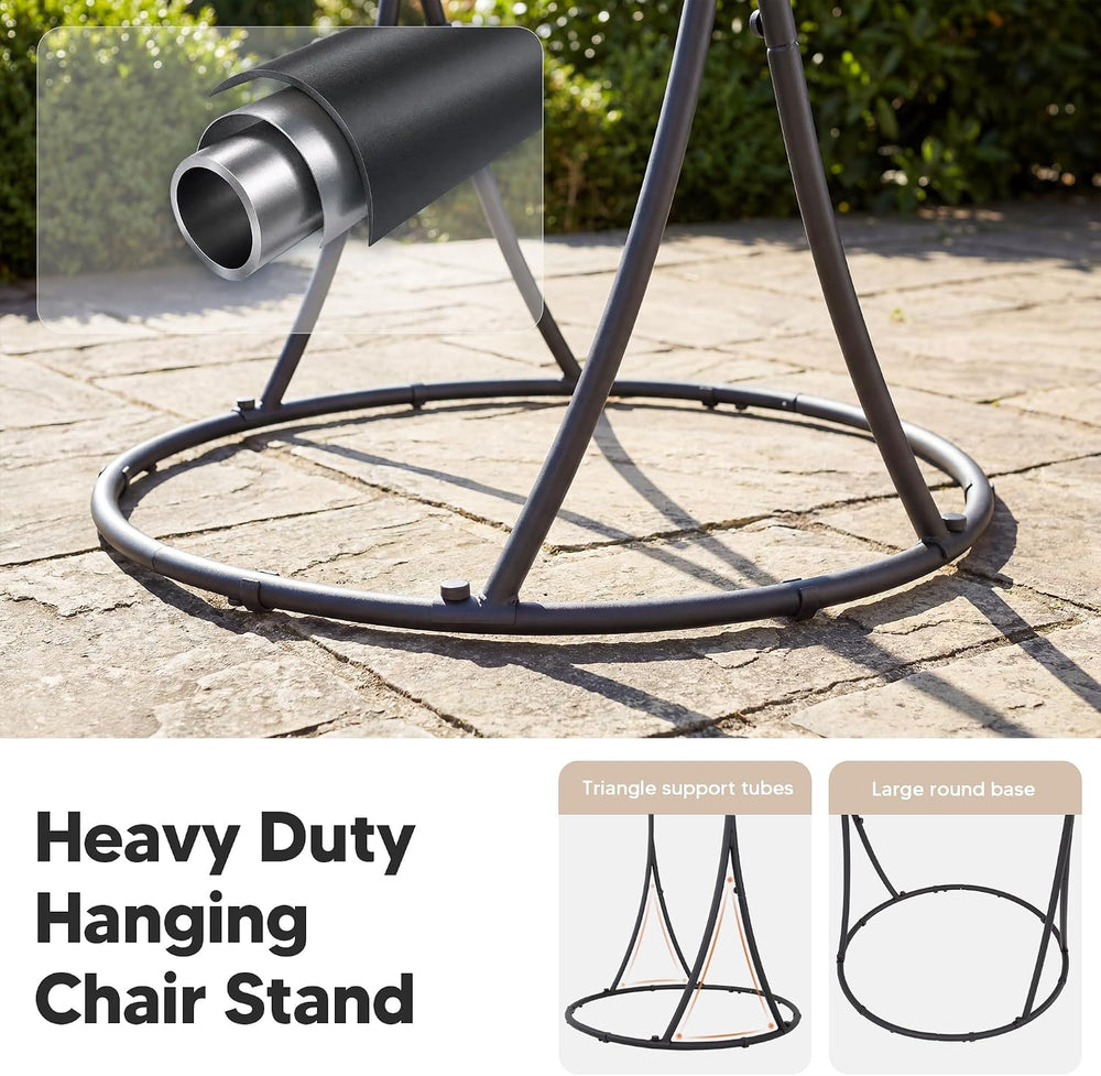 SUNCREAT Indoor Hammock Swing Chair with Stand, Hanging Chair Outdoor with St...
