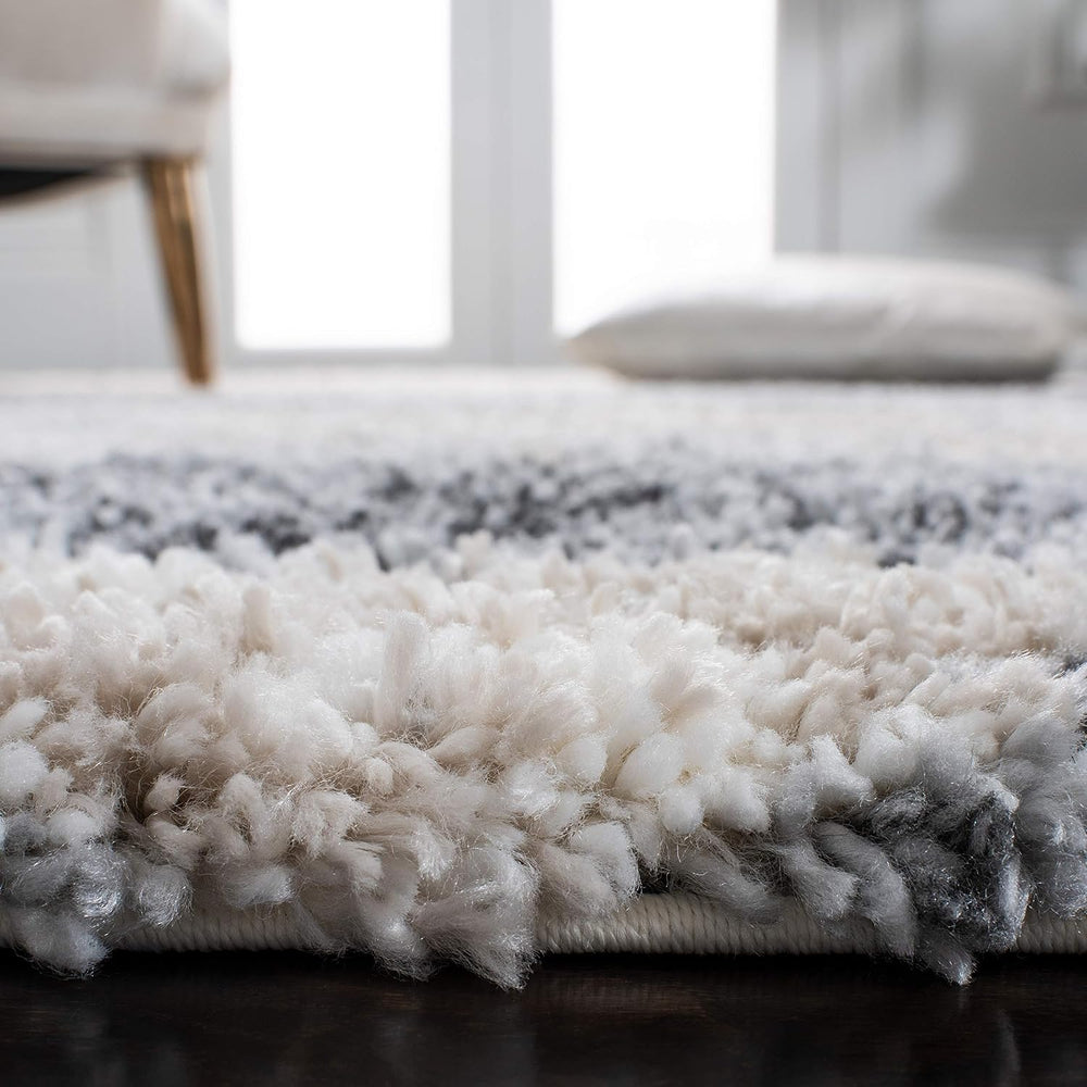 SAFAVIEH Area Rug 10x14 - Fontana Shag Collection - Large - Grey & Ivory,...