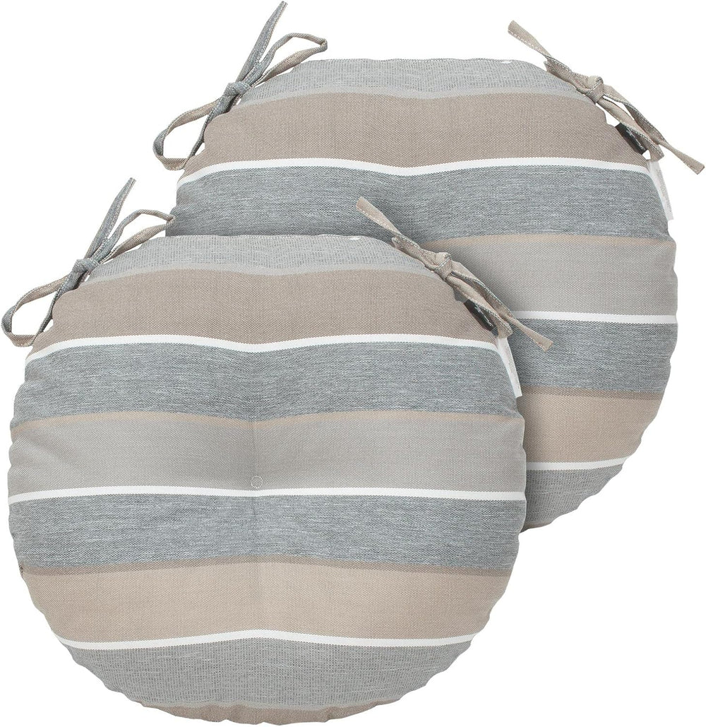 Bistro Chair Cushions 15 inch,Set of 2,Tufted Round Chair Cushions with Ties,...