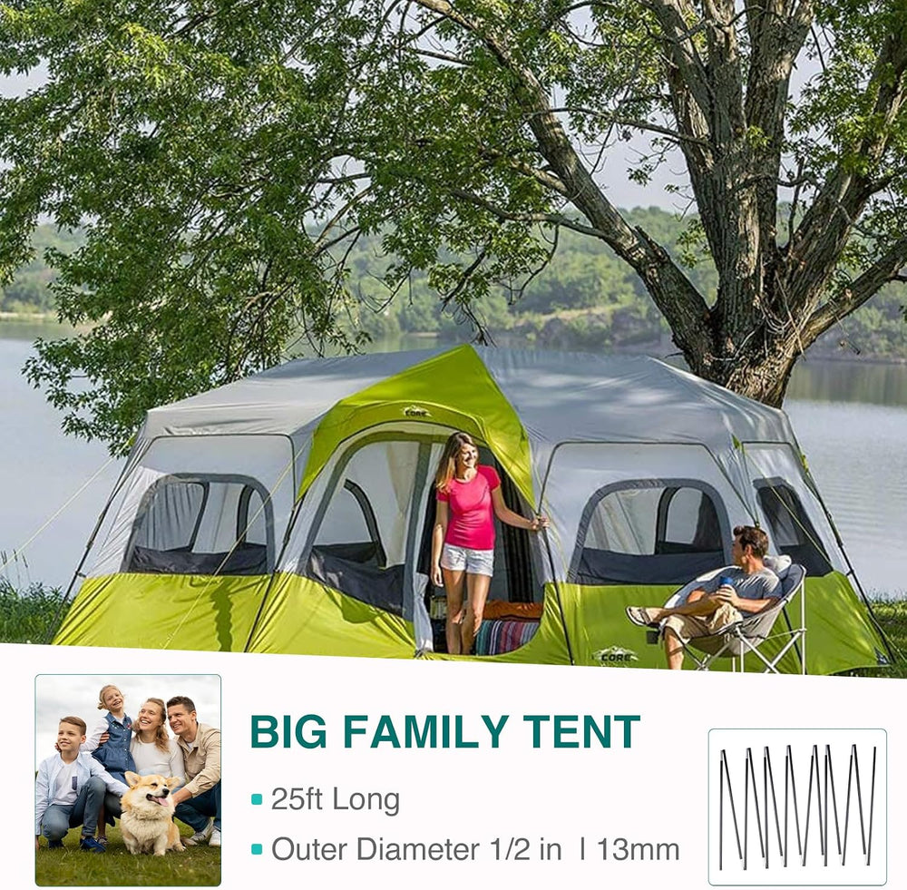 Aluminum Tent Poles Replacement, Black Pre-Assembled Tent Pole, 7001 T6 Heate...