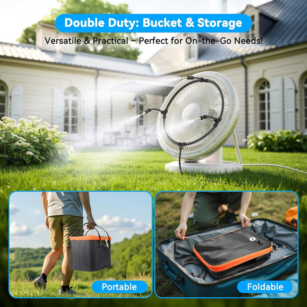 Ausic Portable Misting System for Outside Patio, Outdoor Water Cooling Mister...