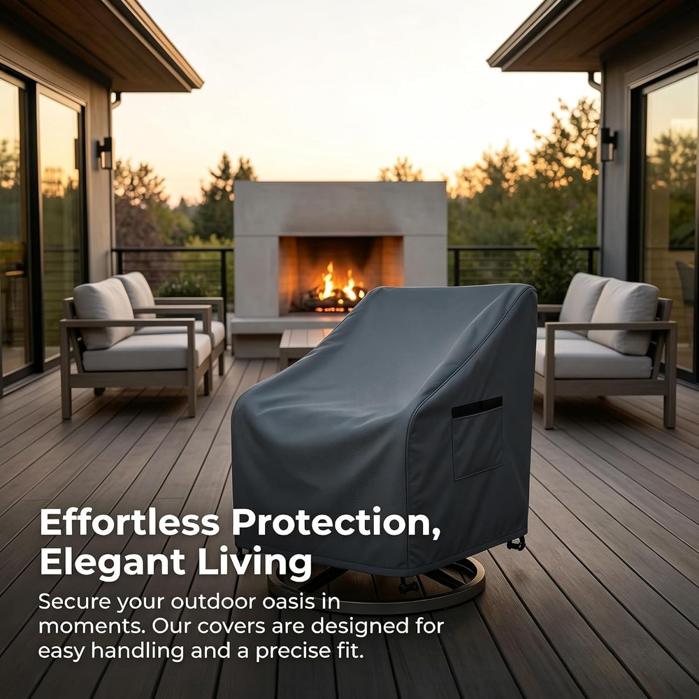 Outdoor Swivel Chair Cover 2 Pack, Fits to 30" L X 34" W X 38.5&quo...