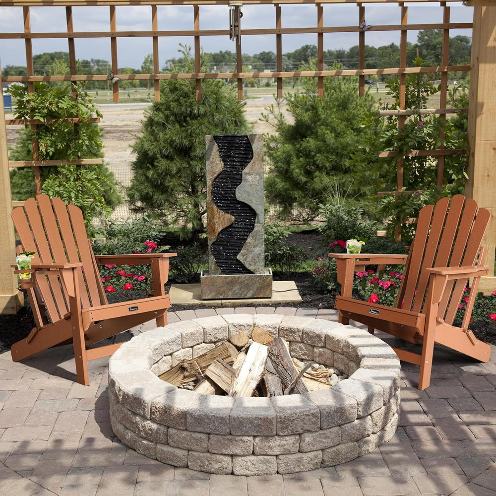 FUNBERRY Oversized Folding Adirondack Chair Set of 2, Fire Pit Chair 400LBS
