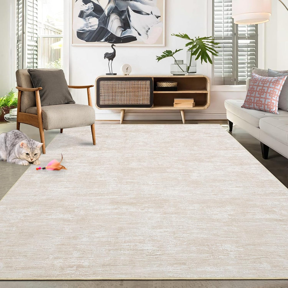 RUGSREAL Washable Rug 10x13 for Living Room Modern Abstract Area Rug Non-Slip...