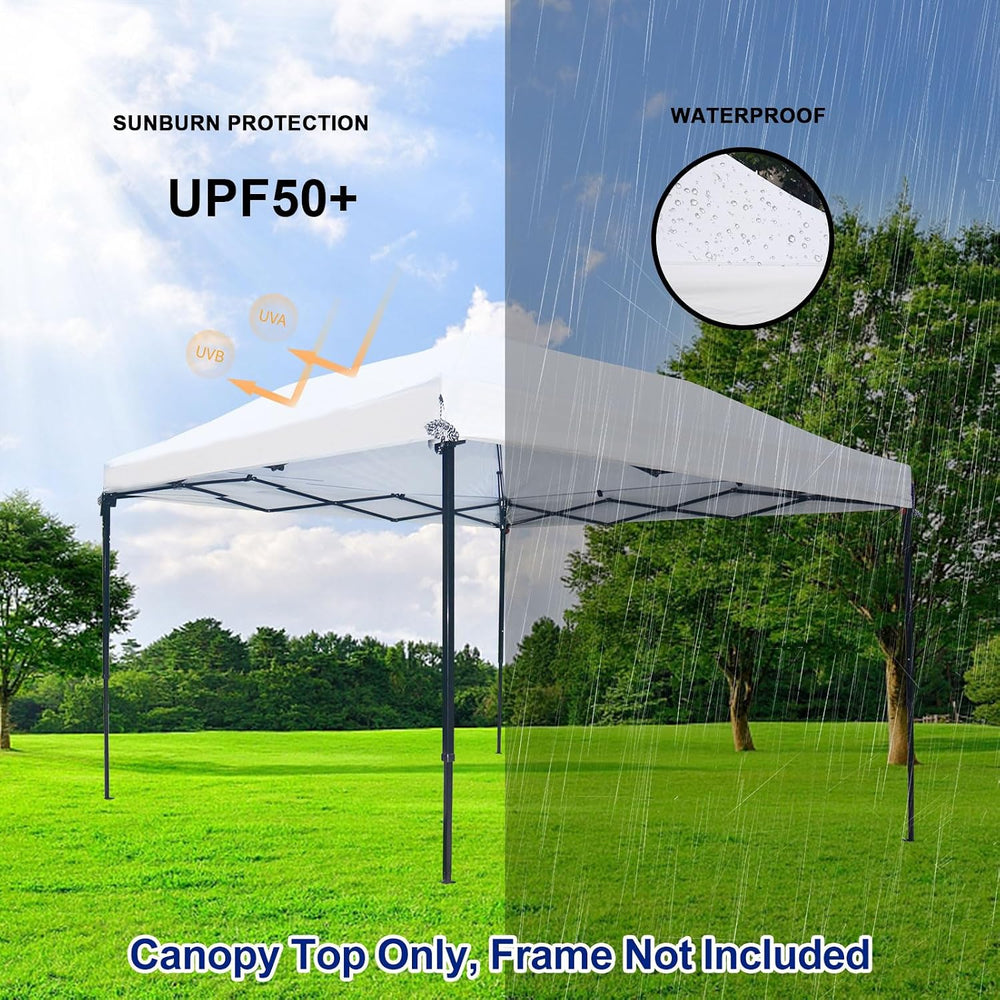 Joramoy 8x8 Canopy Replacement Top Only Straight Leg(White)