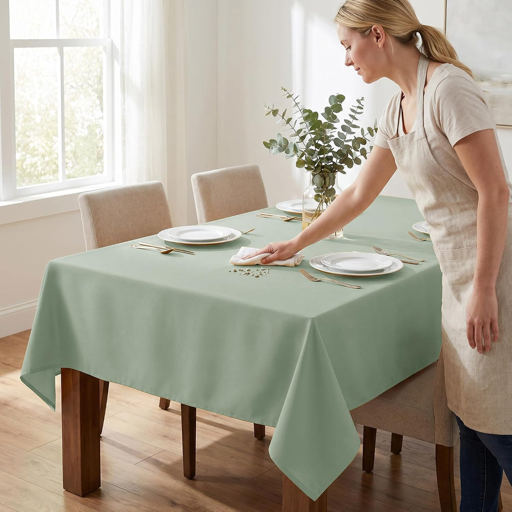 Fitable 6 Pack Sage Green Tablecloths for Rectangle Tables, 70 x 120 Inch