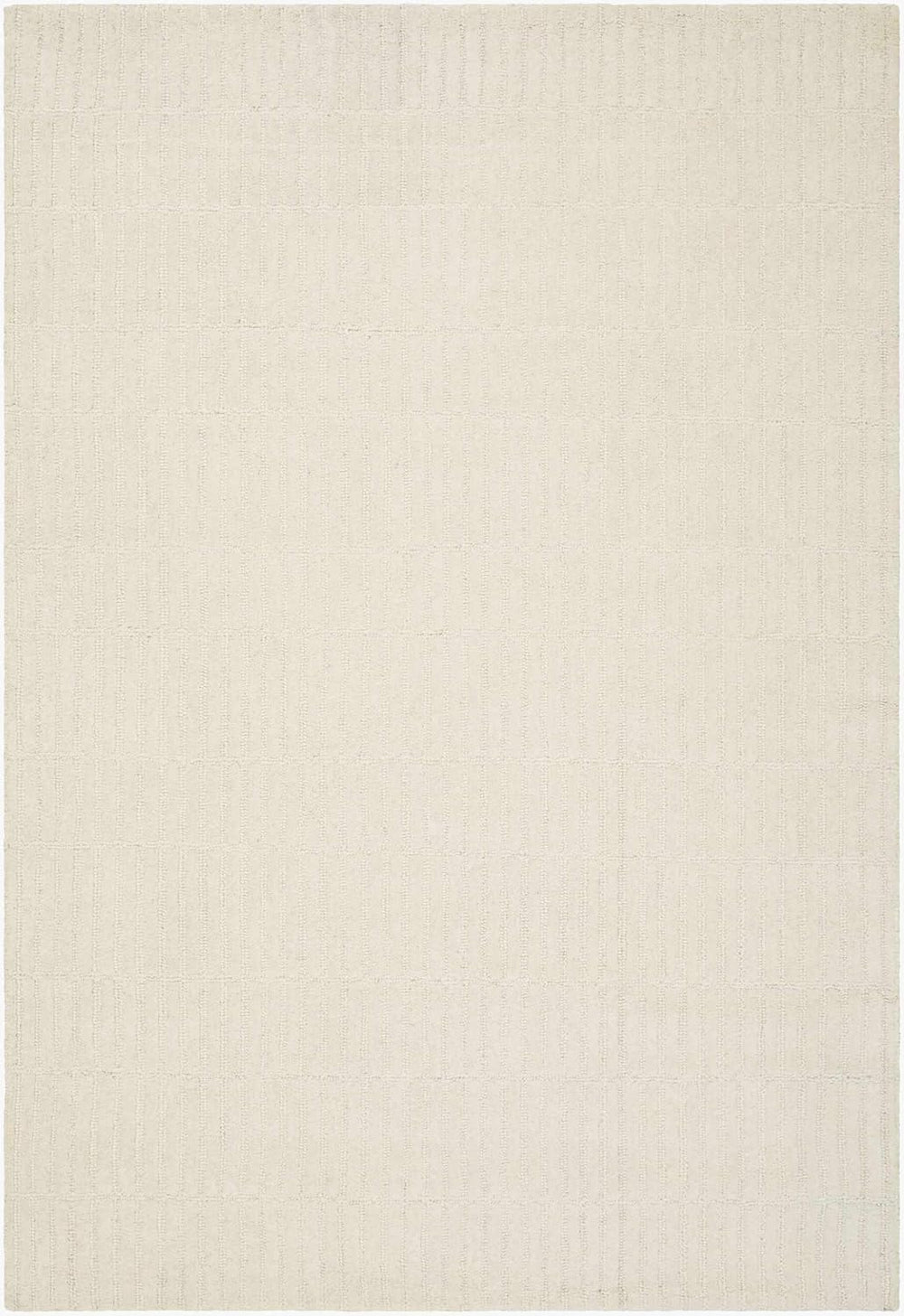 Hauteloom Finial Wool Living Room, Bedroom Area Rug - Neutral Modern Minimali...