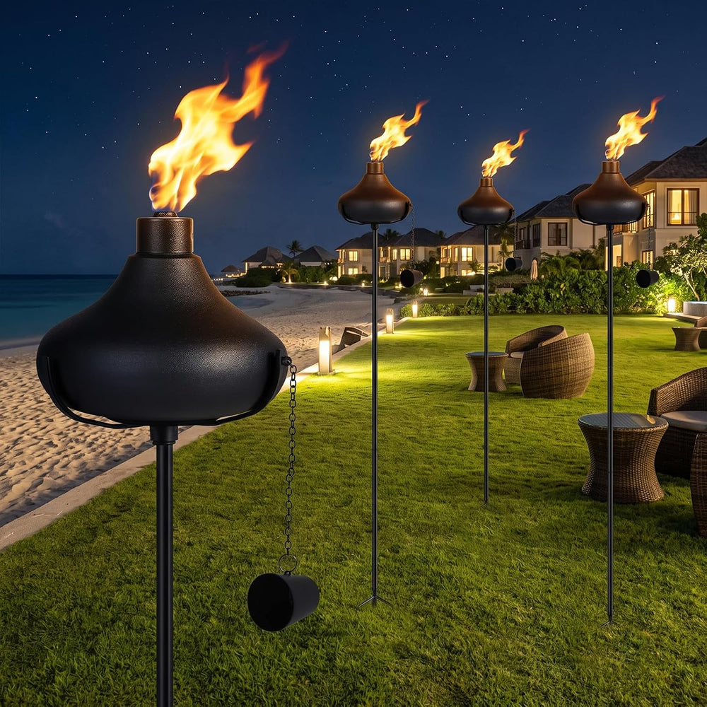 24.5 Oz Citronella Torches for Outside, Garden Torch, 6 Pack