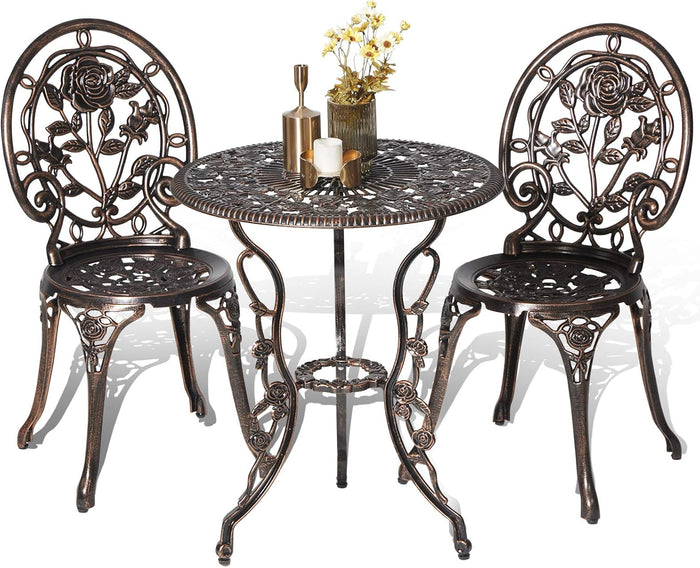 HOMEFUN Bistro Table and Chairs Set of 2, Bistro Set Outdoor