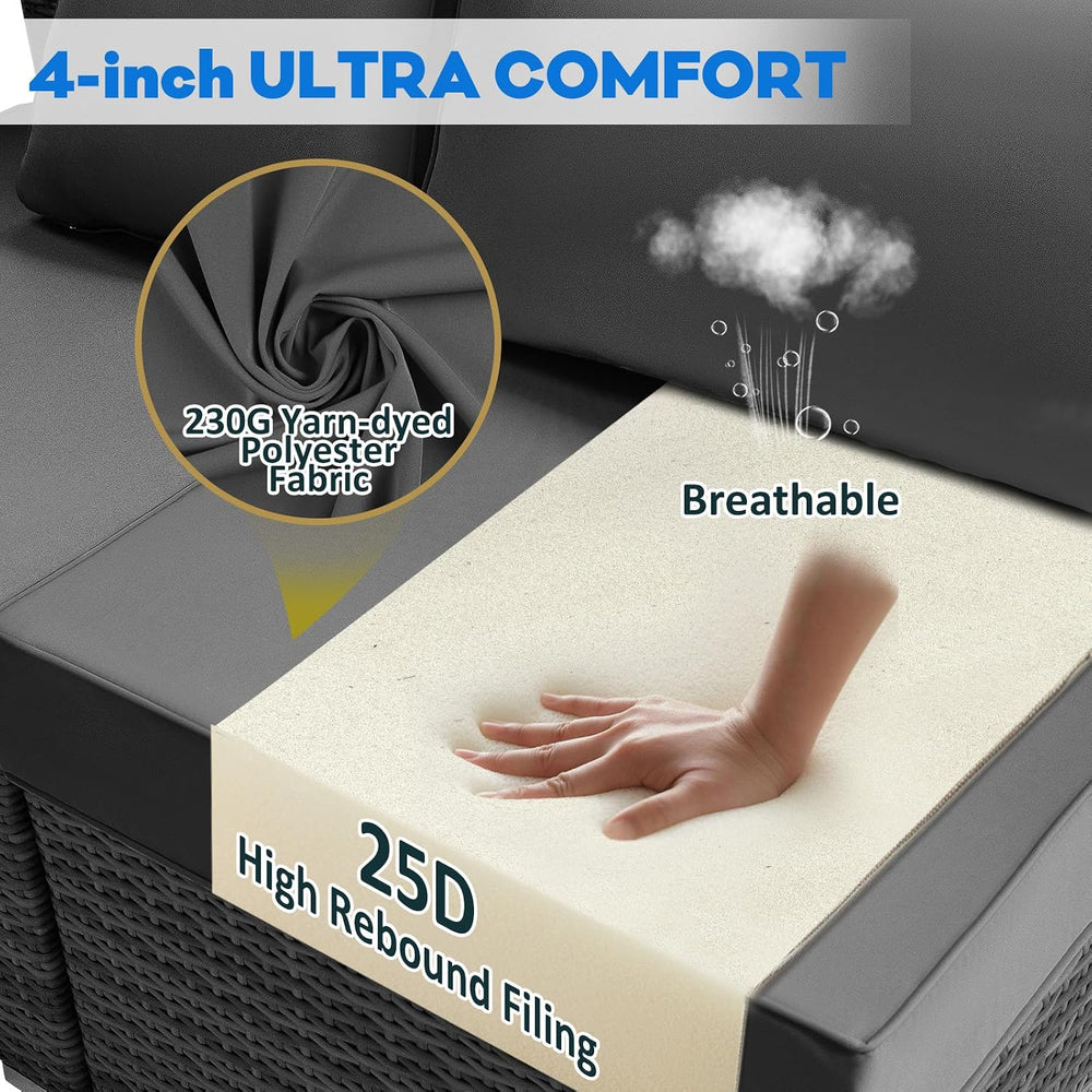 Outdoor Replacement Cushions for Patio Furniture,Water-Resistant Sofa Cushion...